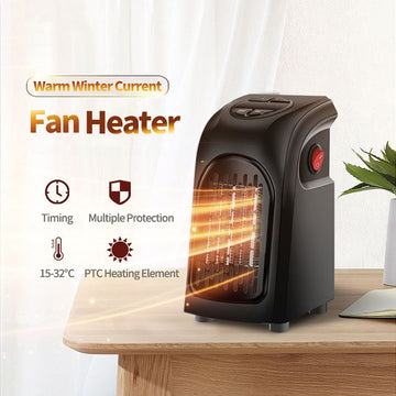Mini Electric Heater Fan – Portable Ceramic Warmer for Home & Office