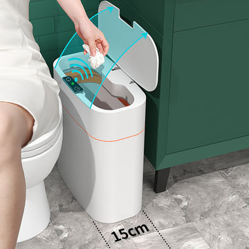 Smart Trash Can with Lid – Automatic Sensor Dustbin for Home & Car