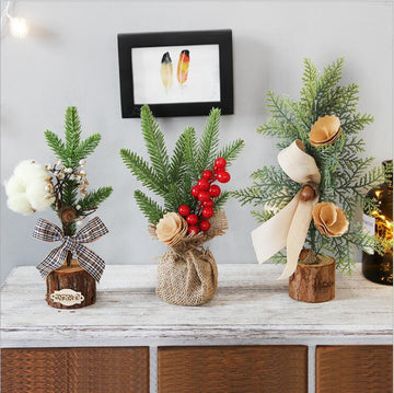 Artificial Christmas Tree Decor – Jute Red Fruit Pine Cone Ornament