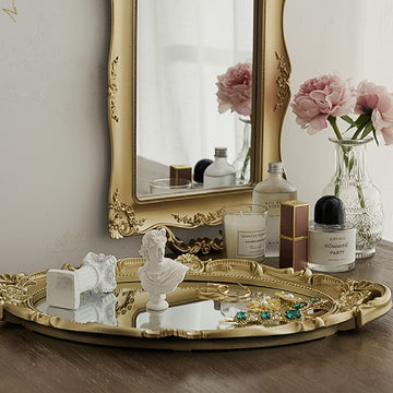 Vintage Mirror Tray – Elegant Decorative Home Accent