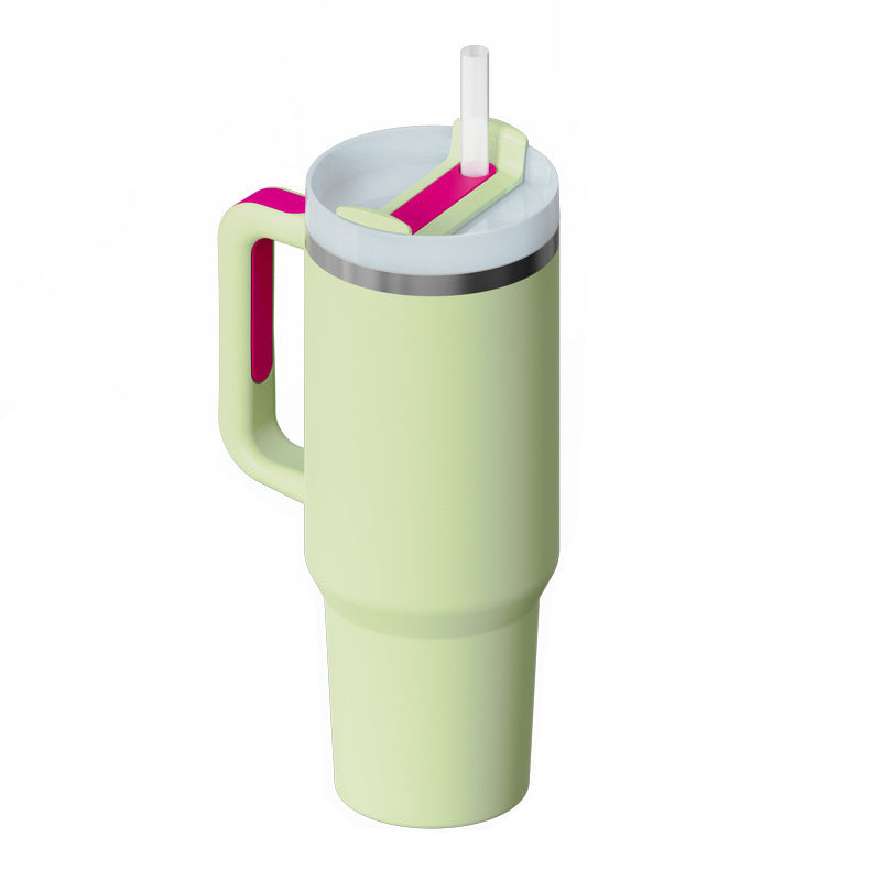 40oz Insulated Tumbler with Handle – Stainless Steel Spill-Proof Mug