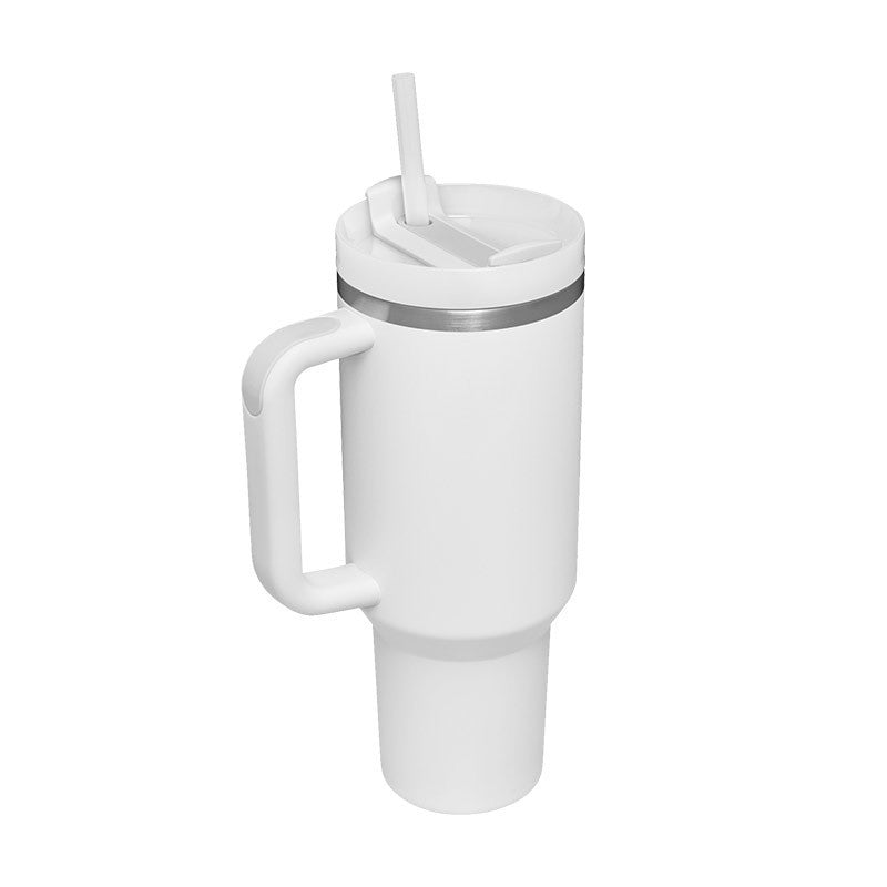 40oz Insulated Tumbler with Handle – Stainless Steel Spill-Proof Mug