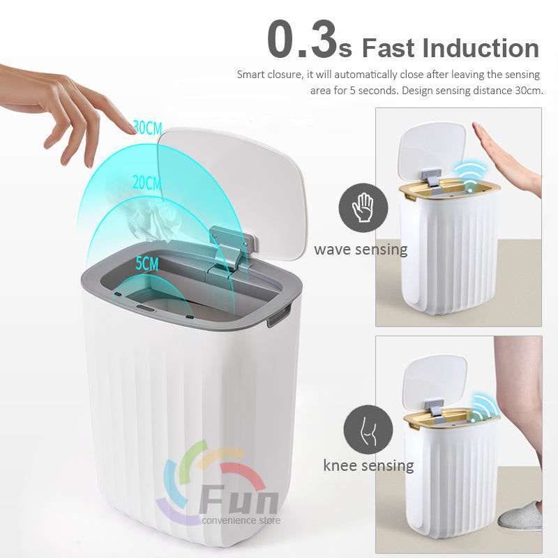 Smart Trash Can with Lid – Automatic Sensor Dustbin for Home & Car