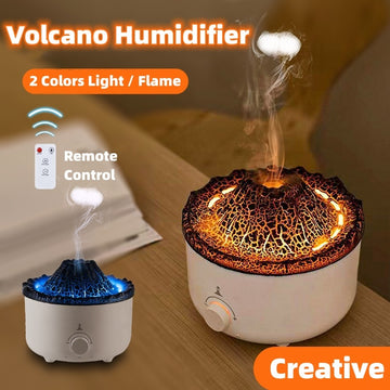 Simulated Flame Volcano Humidifier – Home Decor Aroma Diffuser