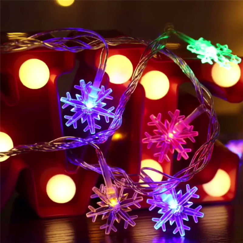 Snowflake String Lights – Christmas Tree & Winter Home Decor