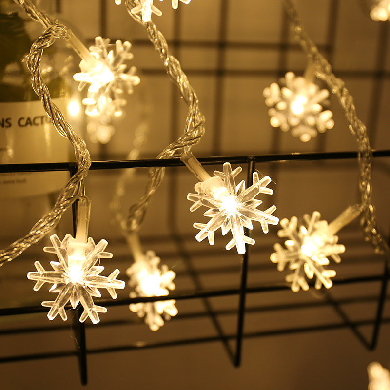 Snowflake String Lights – Christmas Tree & Winter Home Decor