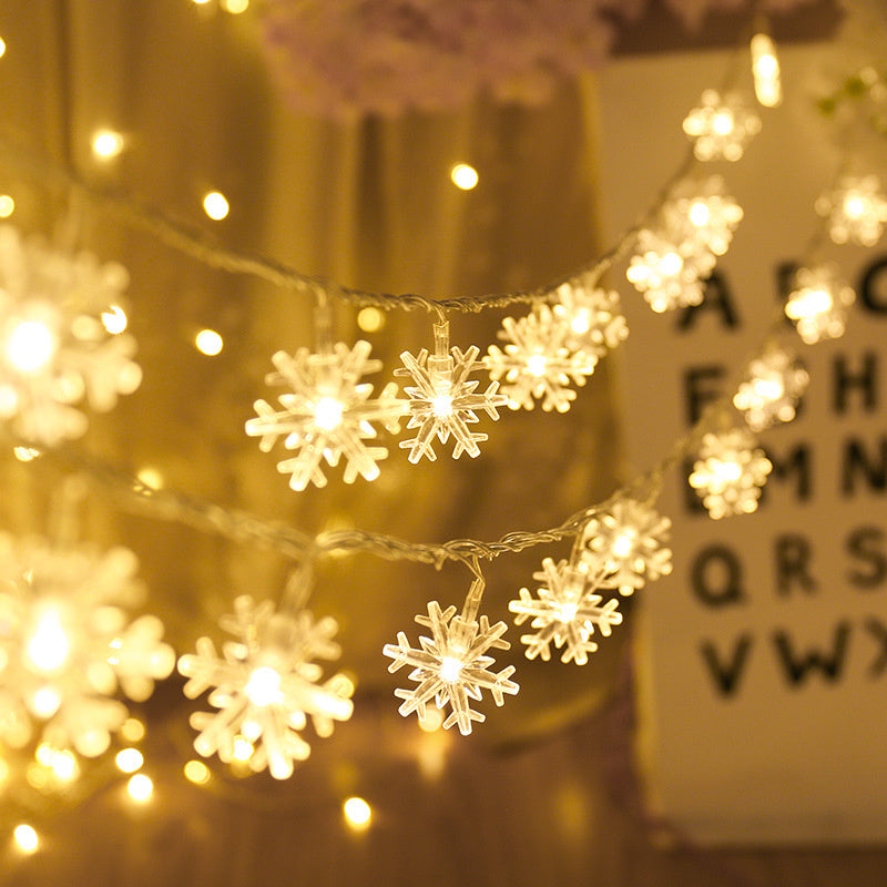 Snowflake String Lights – Christmas Tree & Winter Home Decor