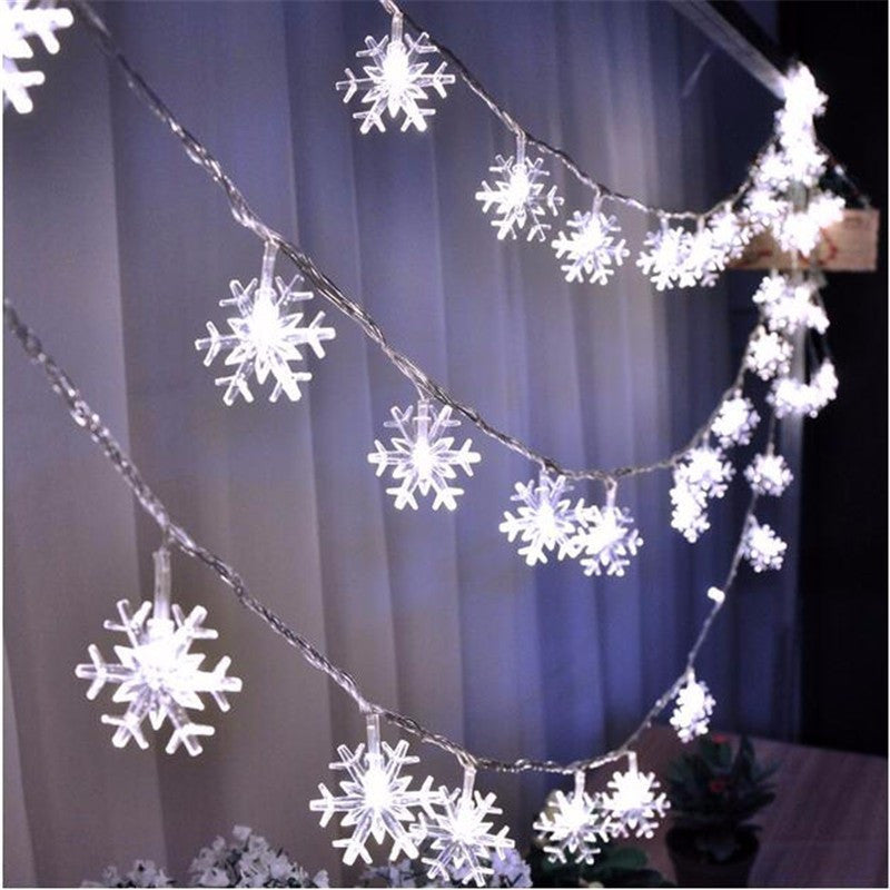 Snowflake String Lights – Christmas Tree & Winter Home Decor