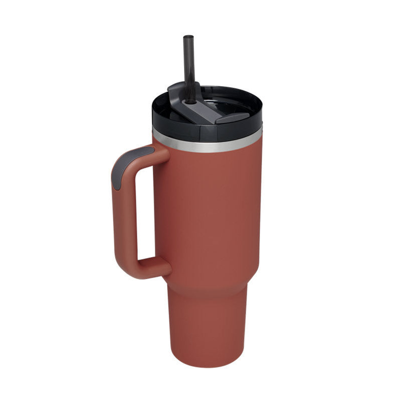 40oz Insulated Tumbler with Handle – Stainless Steel Spill-Proof Mug