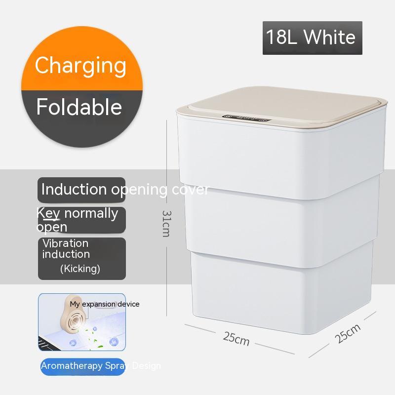 Smart Trash Can with Lid – Automatic Sensor Dustbin for Home & Car