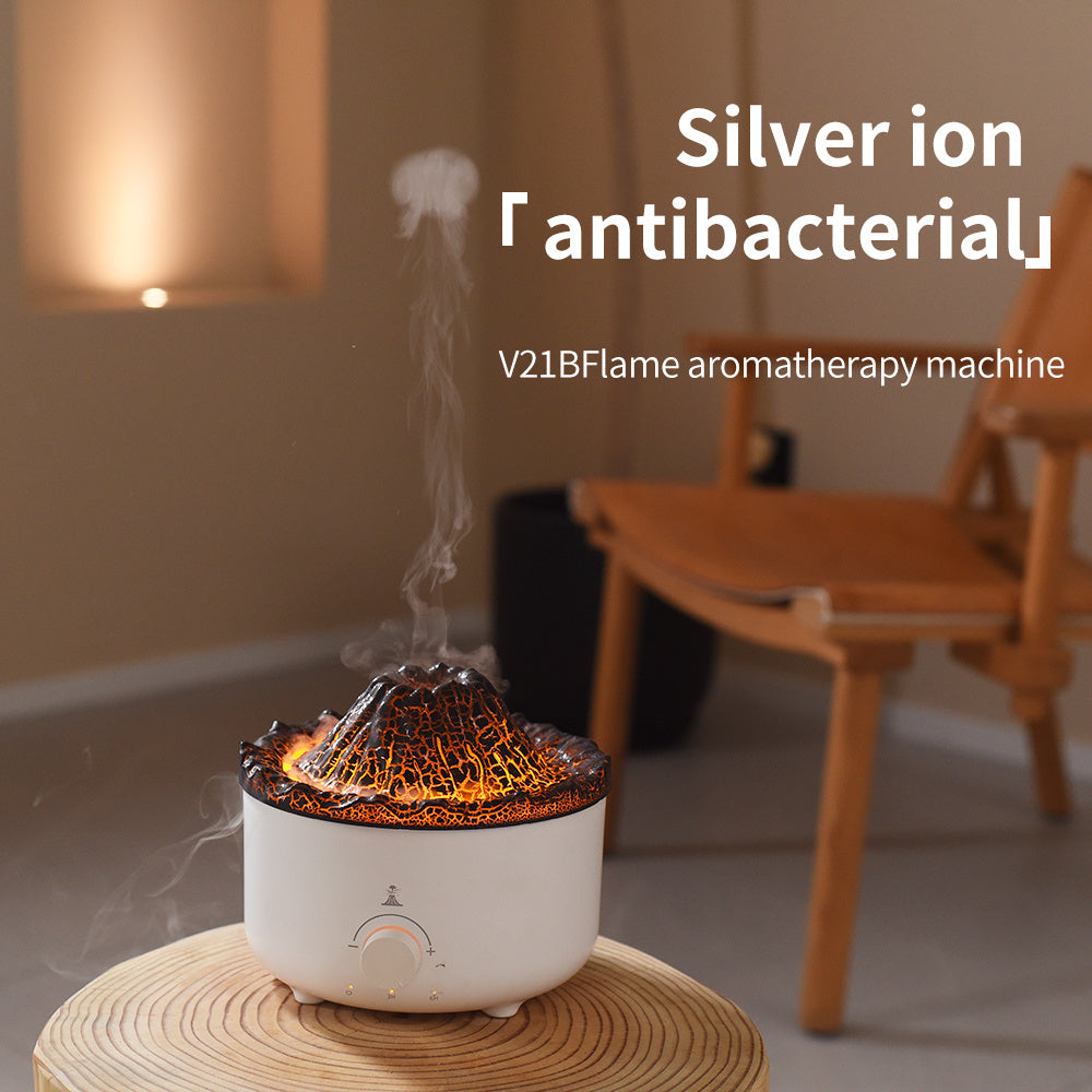 Simulated Flame Volcano Humidifier – Home Decor Aroma Diffuser