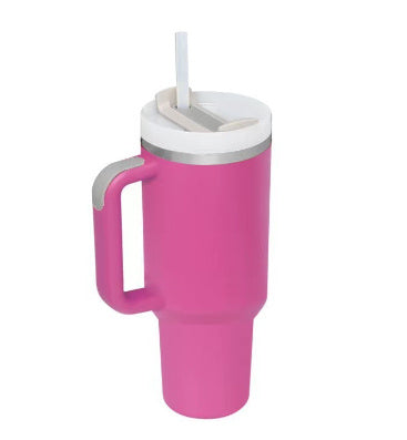 40oz Insulated Tumbler with Handle – Stainless Steel Spill-Proof Mug