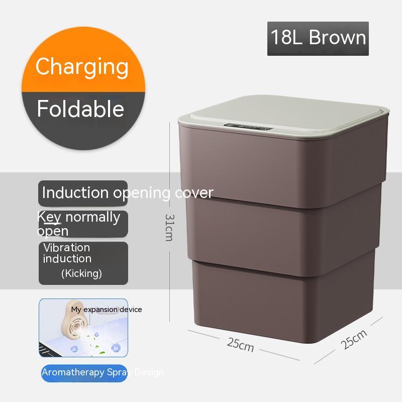 Smart Trash Can with Lid – Automatic Sensor Dustbin for Home & Car