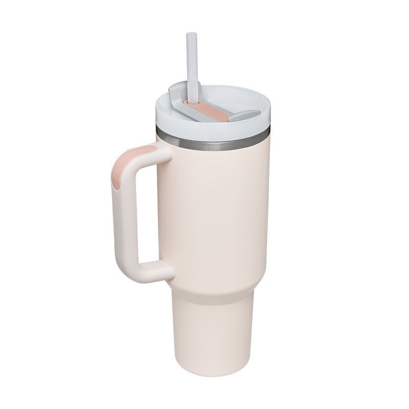 40oz Insulated Tumbler with Handle – Stainless Steel Spill-Proof Mug