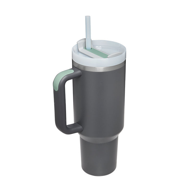 40oz Insulated Tumbler with Handle – Stainless Steel Spill-Proof Mug