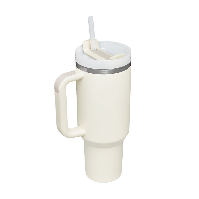 40oz Insulated Tumbler with Handle – Stainless Steel Spill-Proof Mug