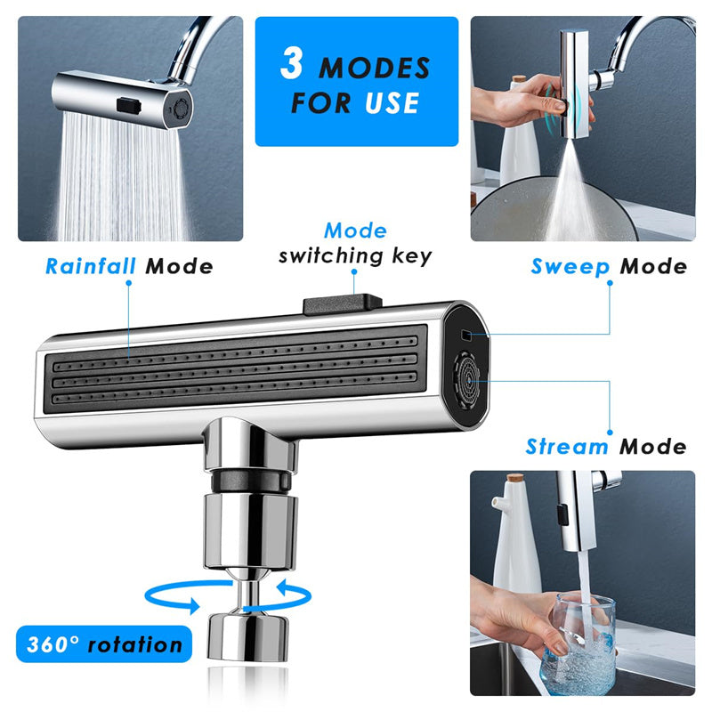 Universal Kitchen Faucet Nozzle – Splash-Proof Rotating Water Bubbler