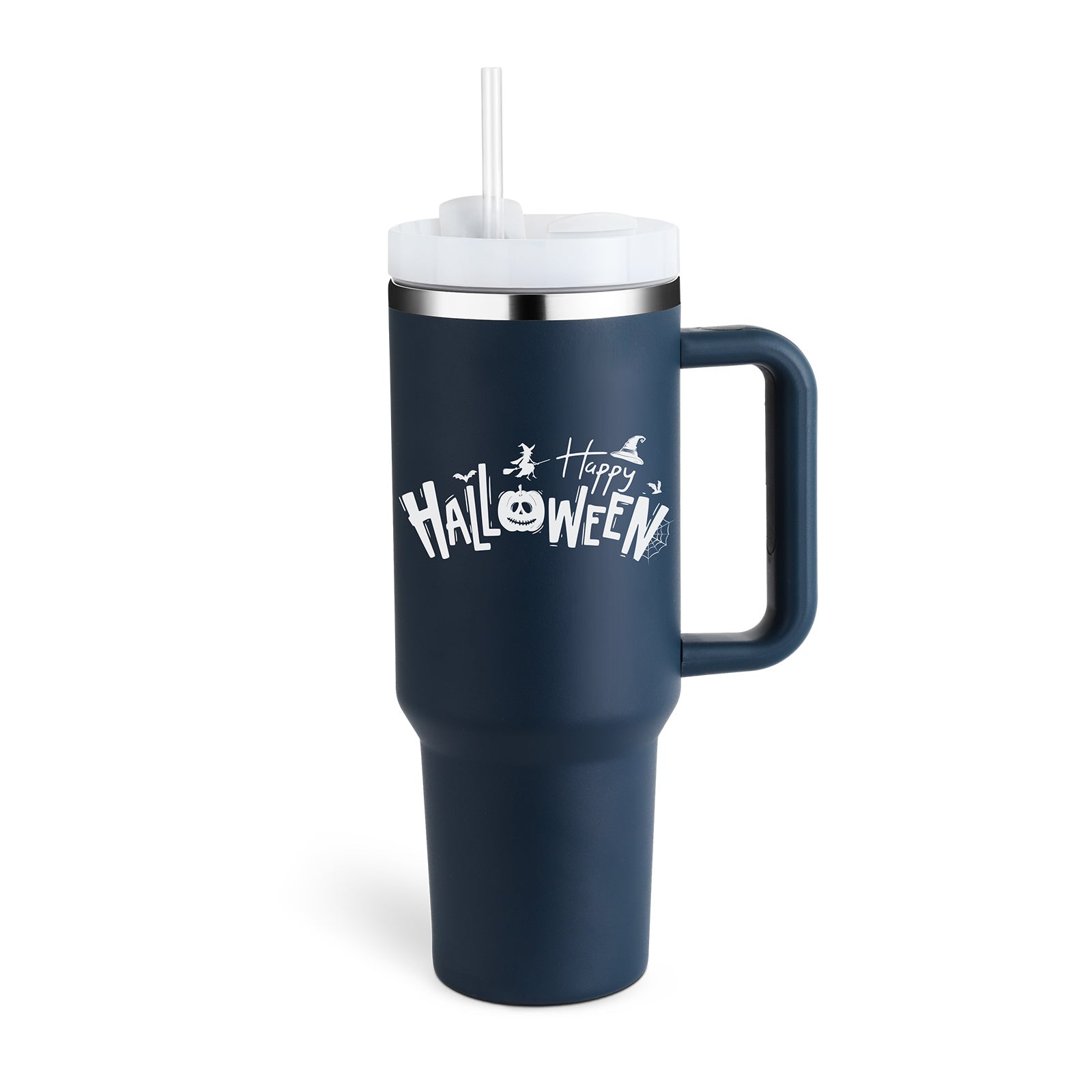 40oz Insulated Tumbler with Handle – Stainless Steel Spill-Proof Mug