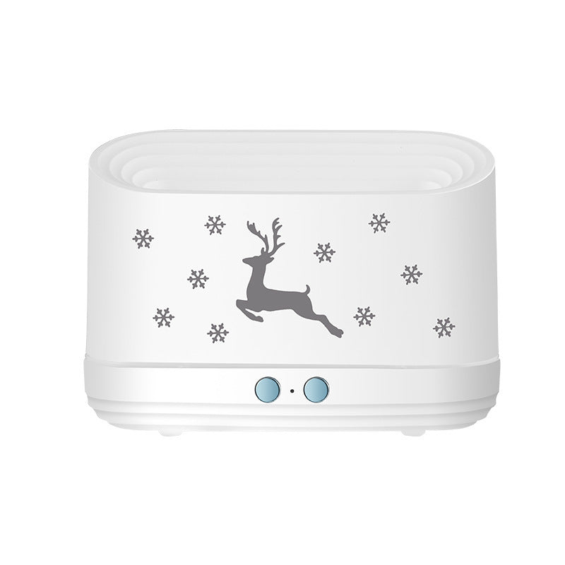 Elk Flame Humidifier Diffuser – Christmas Home Atmosphere Lamp