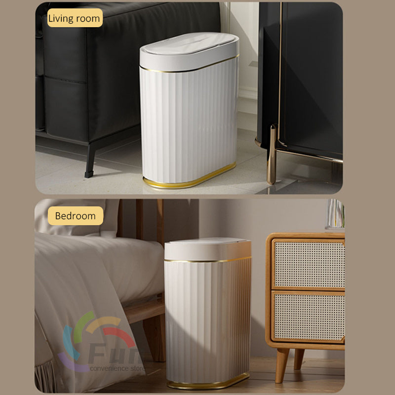 Smart Trash Can with Lid – Automatic Sensor Dustbin for Home & Car