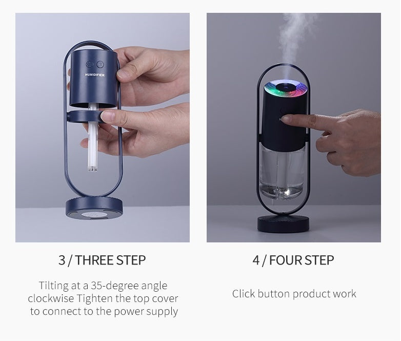 Magic Shadow USB Humidifier – Ultrasonic Air Mist with Night Light