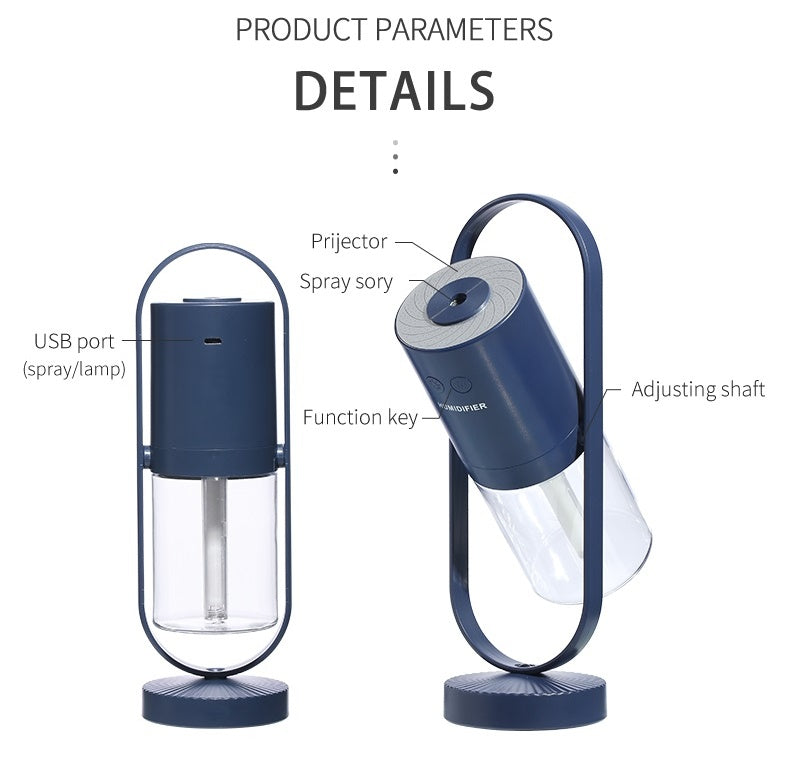 Magic Shadow USB Humidifier – Ultrasonic Air Mist with Night Light