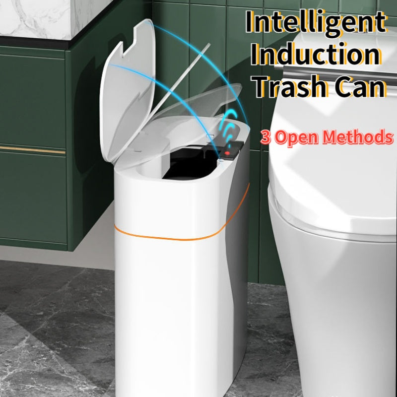 Smart Trash Can with Lid – Automatic Sensor Dustbin for Home & Car