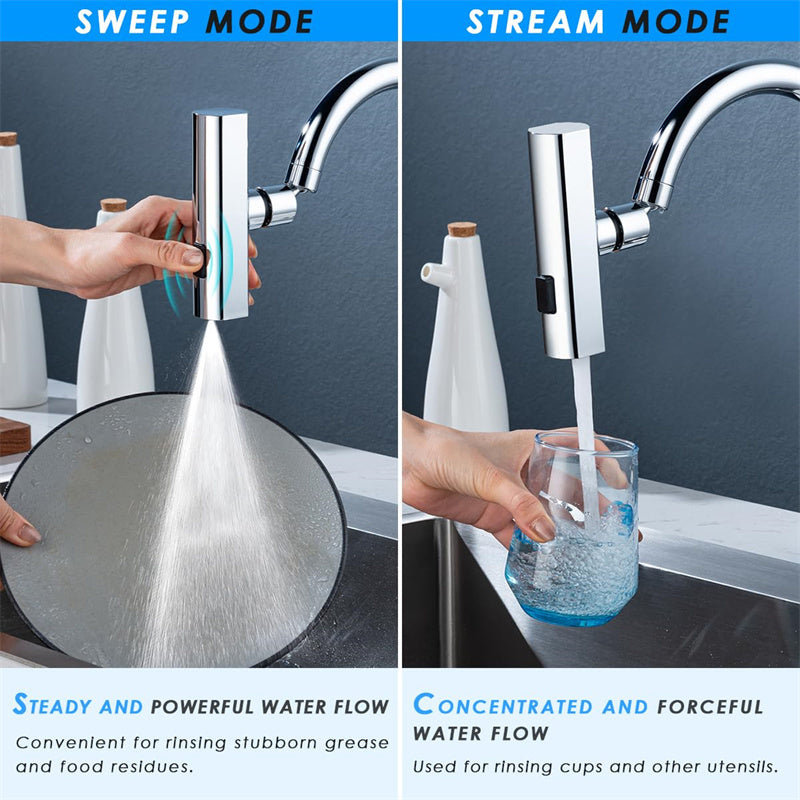 Universal Kitchen Faucet Nozzle – Splash-Proof Rotating Water Bubbler