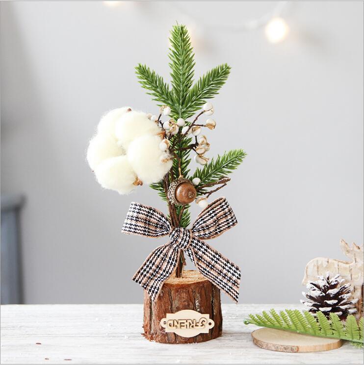 Artificial Christmas Tree Decor – Jute Red Fruit Pine Cone Ornament