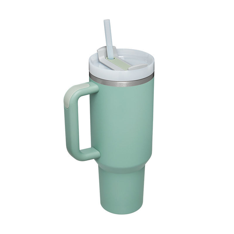 40oz Insulated Tumbler with Handle – Stainless Steel Spill-Proof Mug