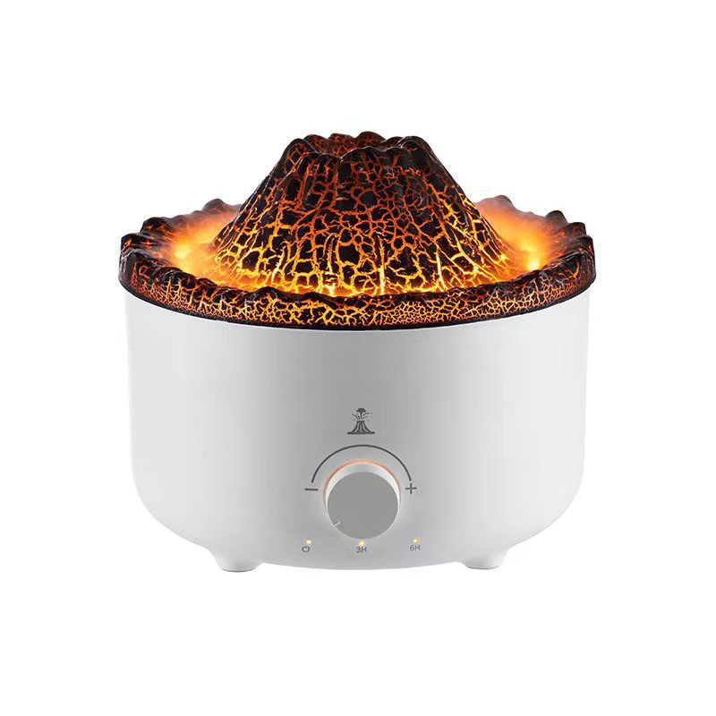 Simulated Flame Volcano Humidifier – Home Decor Aroma Diffuser