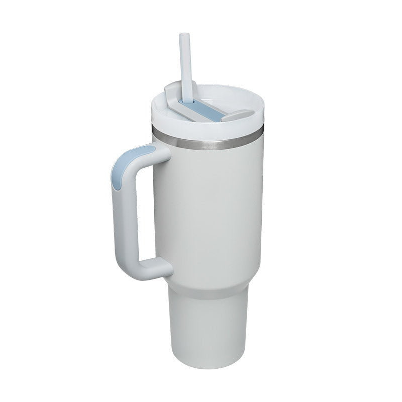 40oz Insulated Tumbler with Handle – Stainless Steel Spill-Proof Mug