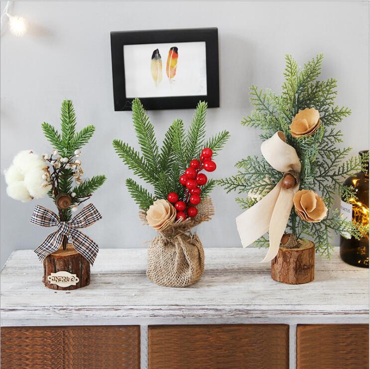 Artificial Christmas Tree Decor – Jute Red Fruit Pine Cone Ornament