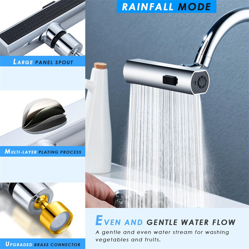 Universal Kitchen Faucet Nozzle – Splash-Proof Rotating Water Bubbler