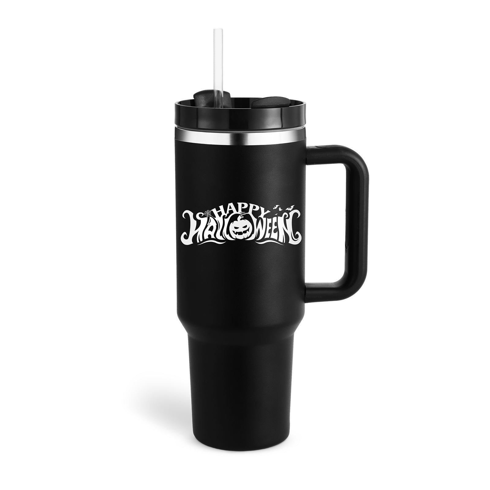 40oz Insulated Tumbler with Handle – Stainless Steel Spill-Proof Mug