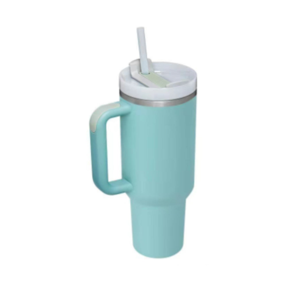 40oz Insulated Tumbler with Handle – Stainless Steel Spill-Proof Mug