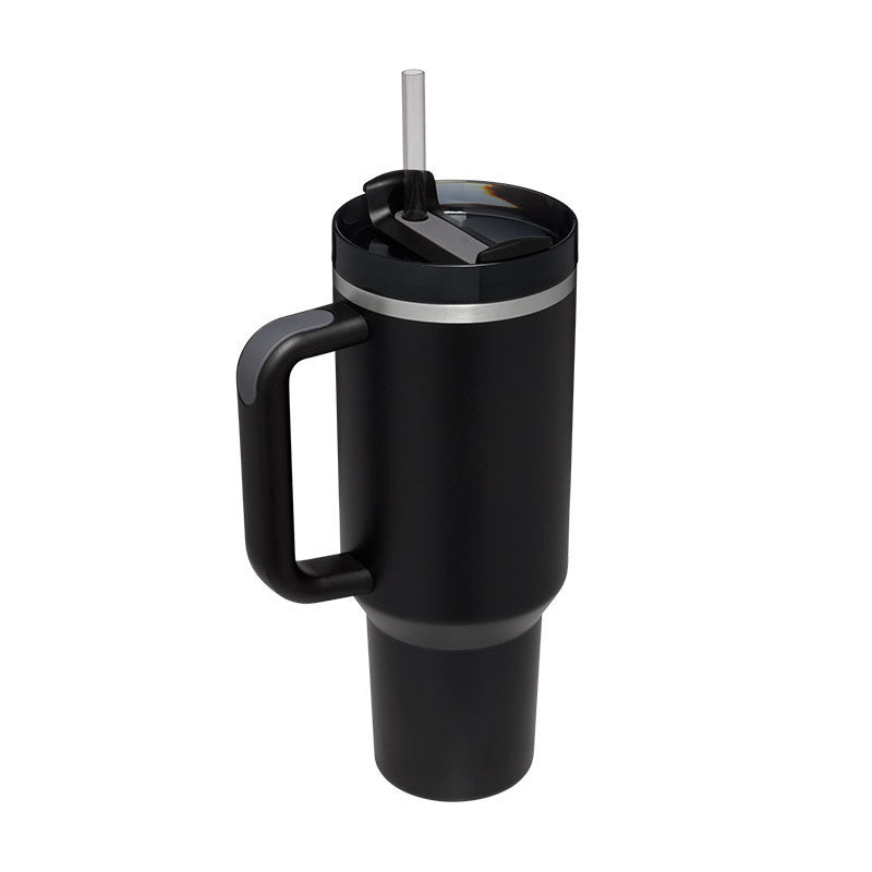 40oz Insulated Tumbler with Handle – Stainless Steel Spill-Proof Mug