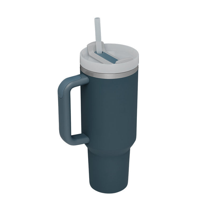 40oz Insulated Tumbler with Handle – Stainless Steel Spill-Proof Mug