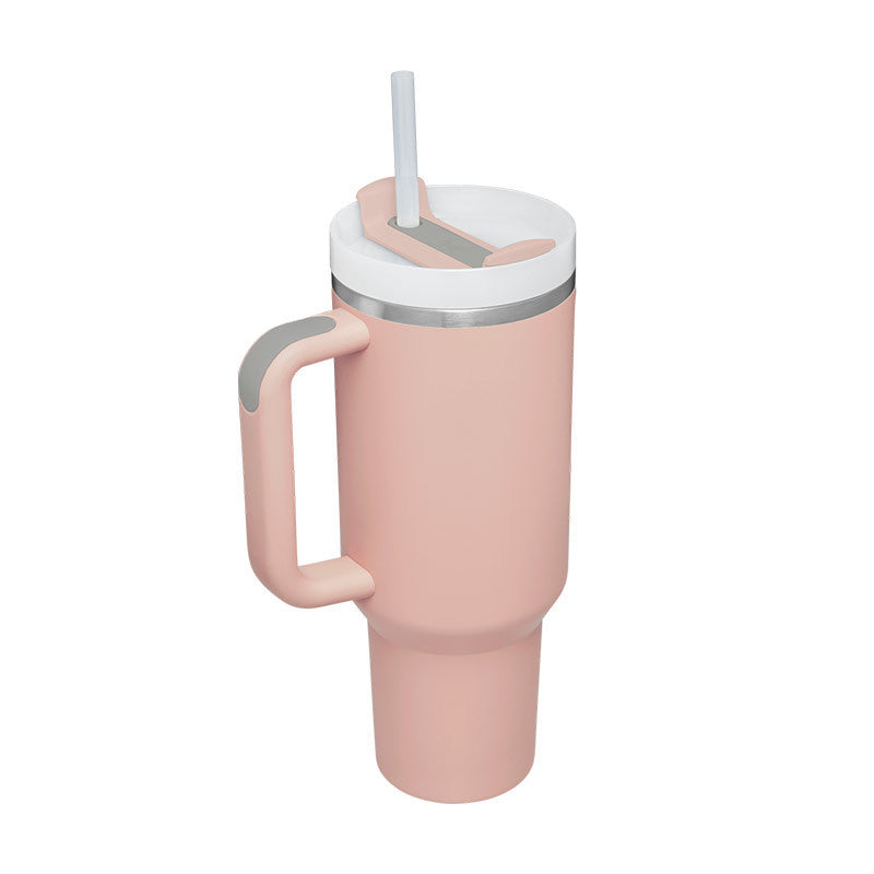 40oz Insulated Tumbler with Handle – Stainless Steel Spill-Proof Mug